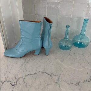 Lulu's Chic Sky Blue Heeled Boots